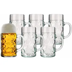 Stölzle Oberglas ISAR Maßkrug Bierkrug 12er Set
