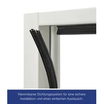 Hörmann Feuerschutztür T-30-1 links 87,5 x 180 cm grauweiß