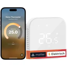 Meross Thermostat Matter Elektrische Heizungsthermostat WLAN Raumthermostat