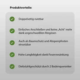 Trutzholm Fahrradständer Fahrradanlehnbügel 114 x 78 cm Ø 49 mm grau