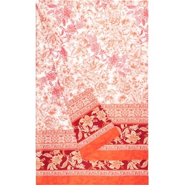 BASSETTI CAPODIMONTE Foulard aus 100% Baumwolle in der Farbe Koralle R1, Maße: 180x270 cm