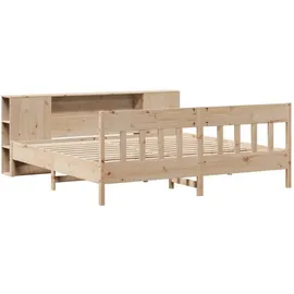 vidaXL Massivholzbett Mit Regal Ohne Matratze 180x200 Cm Kiefer Vidaxl