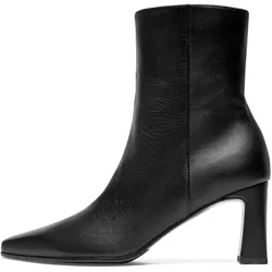Schlupfboots HENRY STEVENS "Madison ZB70 Businessschuh", Damen, Gr. 36, schwarz, Leder, klassisch, Schuhe, Damen Stiefelette mit Absatz handgefertigt, Lederschuhe