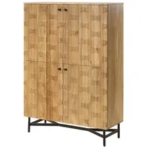 MASSIVMOEBEL24.DE Highboard 110 x 150 x 40 cm Beige