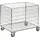 Kongamek Gitterwagen, offen 830x630x735mm 60kg Tragkraft Gummibereifung Ø100mm mit Bremse