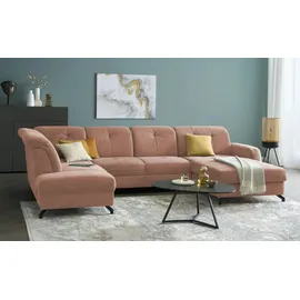 Medium Wohnlandschaft Leandro II ¦ rosa/pink ¦ Maße (cm): B: 355 H: 101 T: 208.0