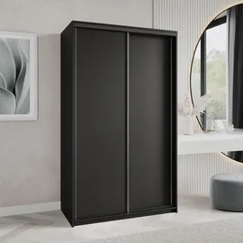 masseno Schwebetürenschrank Nisse 120 x 205 x 60 cm Schwarz