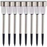 Buri 8x Solar LED Gartenleuchten Solarlampe Gartenlampe Gehwegleuchte Solarleuchte