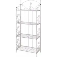 vidaXL Pflanzentreppe 33 x 33 x 153 cm Weiß