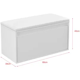 [en.casa] Sitzbank Degerfors 80x39x45 cm Weiß