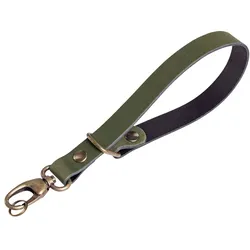 Das Hantler Handgelenkband Armeegrün / Messing
