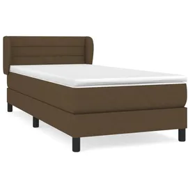vidaXL Boxspringbett 100 x 200 cm Dunkelbraun
