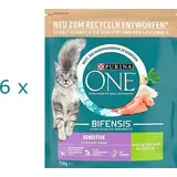 (EUR 8,13 / kg )Purina One Sensitive Truthahn & Reis Bifensis: 6 x 750 g =4,5 kg