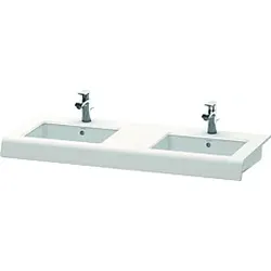 Duravit DuraStyle Waschtisch-Konsole DS829C02222 55x80x10cm, 2 Ausschnitte, weiß hochglanz