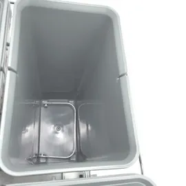 ELLETIPI PF01 34B1 Abnehmbarer, differenzierter Abfalleimer mit Standfuß, Innenvolumen 18 + 8 + 8 Liter