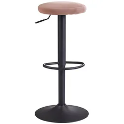 KADIMA DESIGN Barhocker CAMPANIA: 58-79 cm Sitzhöhe, Eisenmaterial, Samt/Wildlederoptik Bezug, 360° drehbar.