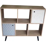 SIT Möbel SIT Sideboard »Mailbox«, mit Dekoroberflächen im Scandi Look, Shabby Chic, Vintage, bunt