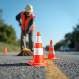 Wiltec Verkehrskegel 50 cm Rot