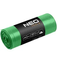 Neo Tools Müllsäcke 120 L, grün mit Klebeband, 40