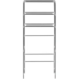 vidaXL Waschmaschinenregal 3 Ablagen Silbern 69x28x169 cm
