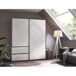 | 2-türig | Alpinweiß Hochglanz / grau metallic | verschiedene Größen 175 x 210 x 59 cm