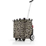 reisenthel carrycruiser Tragbarer Einkaufstrolley mit stabilem Aluminiumrahmen, Schultergurt und herausnehmbarer Netz-Innentasche Aus wasserabweisendem Material, Couleur:Baroque Marble