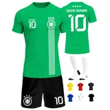 Deutschland Trikot Kinder Herren Damen WM 2026 Fussball Geschenke Jungen Coole Sachen für Jungs Fußball Trainingsanzug Tshirt EM Shirt geschenk junge 10 jahre Fußballtrikot Mädchen Set IIIII20Fo7IIIII - 134
