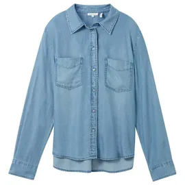 Tom Tailor 1041221 Denim Look Bluse Clean Mid Stone Blue Denim 38