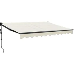 vidaXL Elektrische Markise mit Kurbel Creme 3,5x2,5 m