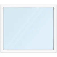 Fenster 150x130 cm, Kunststoff Profil aluplast IDEAL® 4000, Weiß, 1500x1300 mm, einteilig festverglast, 2-fach Verglasung, individuell konfigurieren