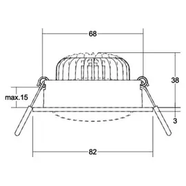 Brumberg BB35 LED-Einbaustrahler 1x 7W rund schwarz