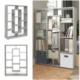 Vicco Raumteiler Bücherregal Standregal Wandregal Büroregal 11 Fächer Beton
