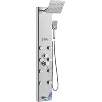 Vevor Duschpaneelsystem, 5 Duschmodi, Duschpaneelturm mit Digitalanzeige, Regenfall, 8