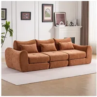 Leawin Sofa Sofas Wohnzimmer Ecksofa 3-Sitzer mit Schlaffunktion L-Form, Modulares Schlafsofa, flexibel, werkzeuglos, platzsparend