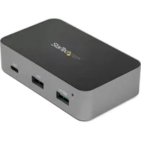 Startech StarTech.com 3-Port USB-C-Hub mit LAN-Anschluss - USB 3.2 Gen 2 (10 Gbit/s) - 2x USB-A und 1x USB-C - powered, USB 3.2 Gen 2 (3.1 Gen 2) Type-C, RJ... - Schwarz/Grau