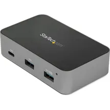 Startech StarTech.com 3-Port USB-C-Hub mit LAN-Anschluss - USB 3.2 Gen 2 (10 Gbit/s) - 2x USB-A und 1x USB-C - powered, USB 3.2 Gen 2 (3.1 Gen 2) Type-C, RJ... - Schwarz/Grau