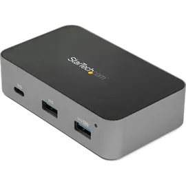 Startech StarTech.com 3-Port USB-C-Hub mit LAN-Anschluss - USB 3.2 Gen 2 (10 Gbit/s) - 2x USB-A und 1x USB-C - powered, USB 3.2 Gen 2 (3.1 Gen 2) Type-C, RJ... - Schwarz/Grau