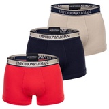 Emporio Armani Herren Boxer (beige/marine/rot, S