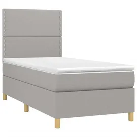 vidaXL Boxspringbett 100 x 200 cm Hellgrau
