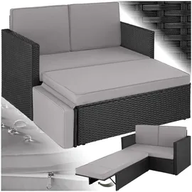 Tectake tectake® Rattan Lounge Korfu 2-Sitzer widerstandsfähig - Bunt