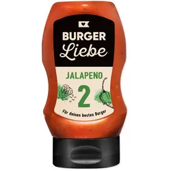 BURGER LIEBE Burgersoße - Jalapeno - 300ml - vegan - ohne Konservierungsstoffe