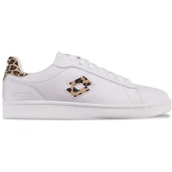 Sneaker LOTTO, Gr. 40, weiß (weiß, leo), Synthetik, clean, sportlich, Schuhe, - mit chiquen Kontrast-Details