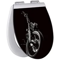 Primaster WC-Sitz mit Absenkautomatik Motorrad Weiß
