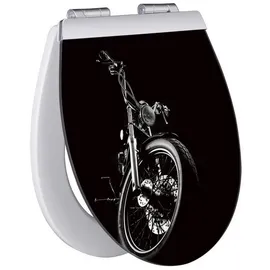 Primaster WC-Sitz mit Absenkautomatik Motorrad Weiß