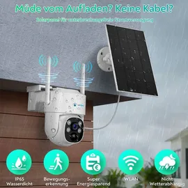 LuVision Dual WLAN PTZ Überwachungssystem mit LED Monitor 4MP Solar PTZ Überwachungskamera Mikrofon, Sirene, Smarte Nachtsicht 2 Kameras