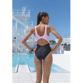 LASCANA Badeanzug Damen Schwarz/Rosa 40