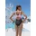 LASCANA Badeanzug Damen Schwarz/Rosa 40