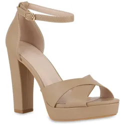 Damen High Heels in Beige
