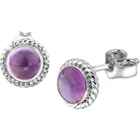 Nenalina Nenalina Kolczyki Ohrstecker Amethyst Geburtsstein Februar 925 Silber Ohrringe Damen