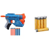 Nerf Elite 2.0 Volt SD-1 Blaster – 6 Nerf Darts, Ziel-Lichtstrahl, 2-Dart Aufbewahrung, 2 Tactical Rail Steckschienen & Amazon Basics AAA-Alkalibatterien, leistungsstark, 1,5 V, 8 Stück